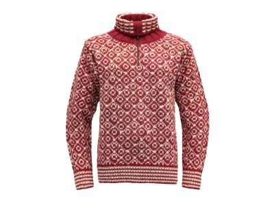 Devold SVALBARD WOOL sweatshirt, Hindberry/Offwhite
