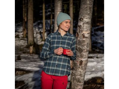 Cămașă Bergans of Norway Tovdal pentru femei, albastru Orion/Misty Forest Check