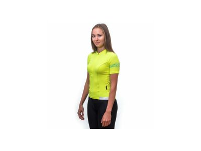 Damska koszulka rowerowa Sensor COOLMAX ENTRY, neonowo-żółta