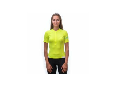 Damska koszulka rowerowa Sensor COOLMAX ENTRY, neonowo-żółta