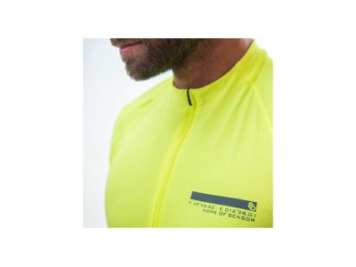 Koszulka rowerowa Sensor COOLMAX ENTRY, neonowo-żółta