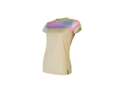 Sensor COOLMAX IMPRESS Damen T-Shirt, Sand/Streifen