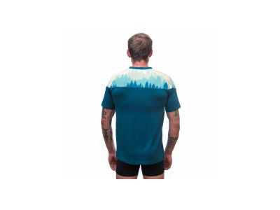 Sensor COOLMAX IMPRESS shirt, sapphire/trees