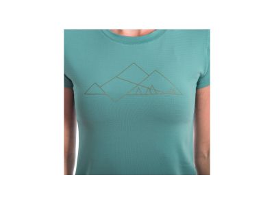 T-shirt damski Sensor COOLMAX TECH MOUNTAINS, miętowy