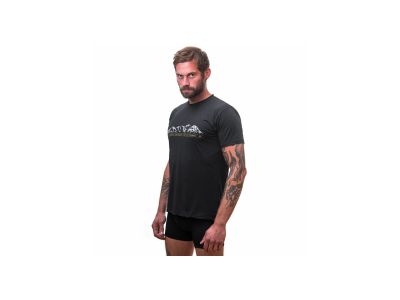 Sensor COOLMAX TECH MOUNTAINS LIMITED tričko, čierna