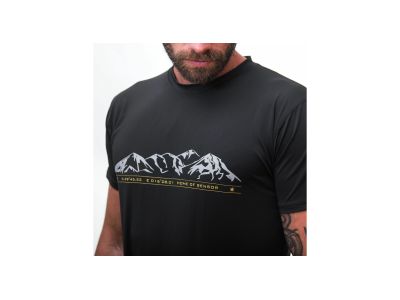 Sensor COOLMAX TECH MOUNTAINS LIMITED tričko, černá