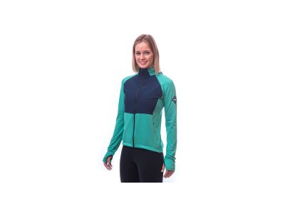 Jachetă de damă Sensor COOLMAX THERMO, verde mare/albastru intens