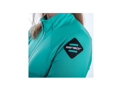 Sensor COOLMAX THERMO Damen-Sweatshirt, durchgehender Reißverschluss, seegrün