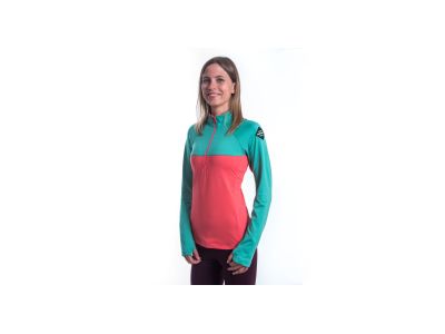Sensor COOLMAX THERMO women&#39;s sweatshirt, coral/sea green