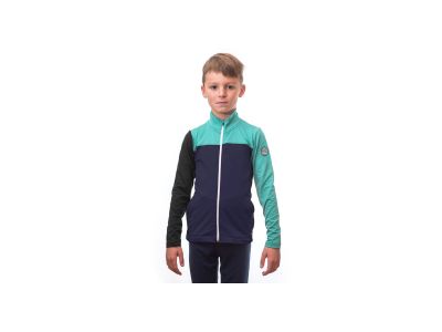 Sensor COOLMAX THERMO Kinder-Sweatshirt, tiefblau/seegrün/schwarz