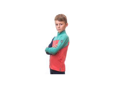 Sensor COOLMAX THERMO children&#39;s sweatshirt, sea green/deep blue