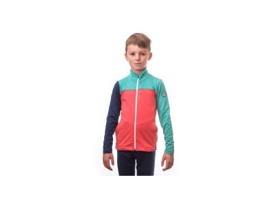 Sensor COOLMAX THERMO Kinder-Sweatshirt, Seegrün/Tiefblau