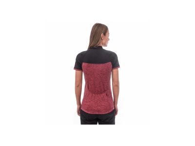 Damska koszulka rowerowa Sensor CYKLO MOTION w kolorze różowo-czarnam