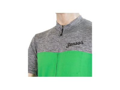Koszulka rowerowa Sensor CYKLO MOTION, szaro-zielona