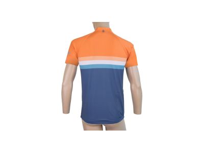 Koszulka rowerowa Sensor CYKLO SUMMER STRIPE, niebiesko-pomarańczowa