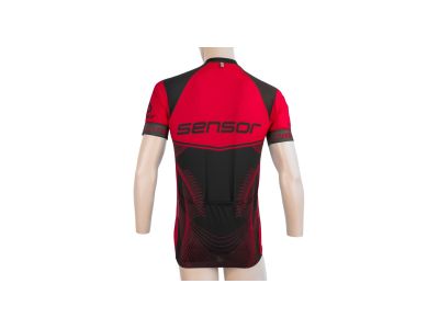 Koszulka rowerowa Sensor CYCLE TEAM UP, czarno-czerwona