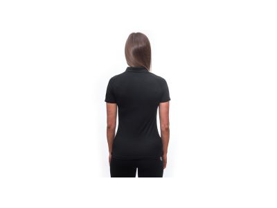 Sensor MERINO ACTIVE POLO women&#39;s T-shirt, black
