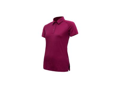 Sensor MERINO ACTIVE POLO women&amp;#39;s t-shirt, lilac