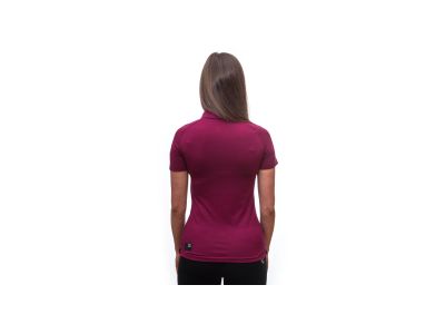 Damska koszulka Sensor MERINO ACTIVE POLO w kolorze liliowym
