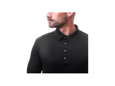 Koszulka POLO Sensor MERINO ACTIVE w kolorze czarnym