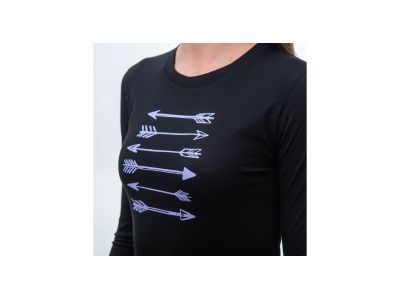Damska koszulka Sensor MERINO ACTIVE PT ARROWS w kolorze czarnym