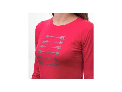 Damska koszulka Sensor MERINO ACTIVE PT ARROWS w kolorze magenta