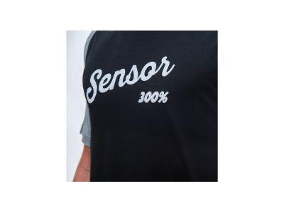 Sensor MERINO ACTIVE PT LOGO T-shirt, black