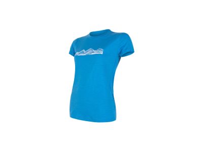 Damska koszulka Sensor MERINO ACTIVE PT MOUNTAINS w kolorze niebieskim