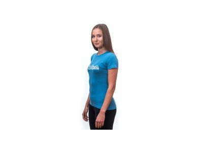 Sensor MERINO ACTIVE PT MOUNTAINS Damen-T-Shirt, blau