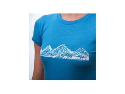 Sensor MERINO ACTIVE PT MOUNTAINS women&#39;s t-shirt, blue