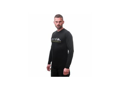 Sensor MERINO ACTIVE PT MOUNTAINS T-Shirt, schwarz
