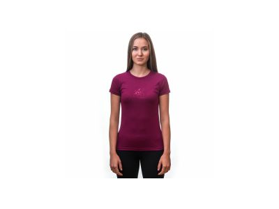 Damska koszulka Sensor MERINO ACTIVE PT ORCHID w kolorze liliowym