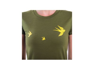 T-shirt damski Sensor MERINO ACTIVE PT SWALLOW, kolor safari