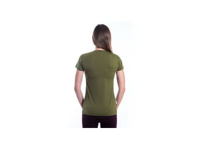 Sensor MERINO ACTIVE PT SWALLOW női póló, szafari zöld