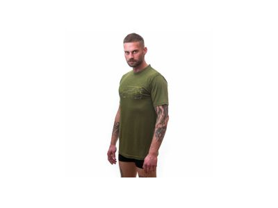 Sensor MERINO ACTIVE PT TRACK shirt, safari green