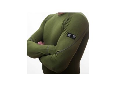 Sensor MERINO ACTIVE póló, szafari zöld