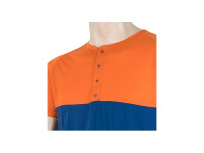 Tricou Sensor MERINO AIR PT, albastru/portocaliu