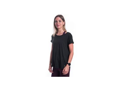 Damska koszulka podróżnicza Sensor MERINO AIR w kolorze czarnym