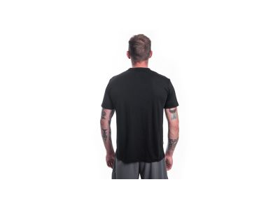 T-shirt podróżniczy Sensor MERINO AIR, czarny