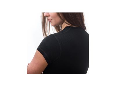 T-shirt damski Sensor MERINO DF w kolorze czarnym