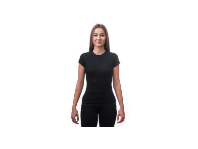 Sensor MERINO DF Damen T-Shirt, schwarz