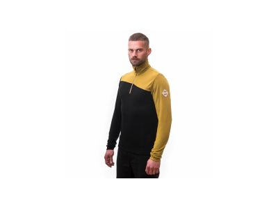 Koszulka Sensor MERINO EXTREME w kolorze musztardowo-czarnym