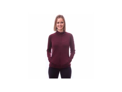 Sensor MERINO UPPER női pulóver, port piros