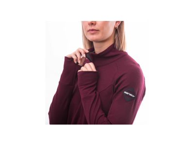 Sensor MERINO UPPER women&#39;s sweatshirt, port red