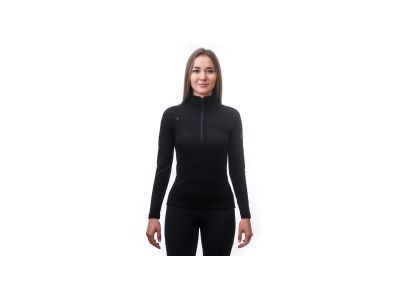 Sensor MERINO UPPER női pulóver, fekete