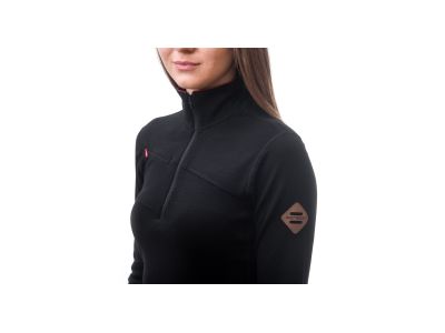 Sensor MERINO UPPER női pulóver, fekete