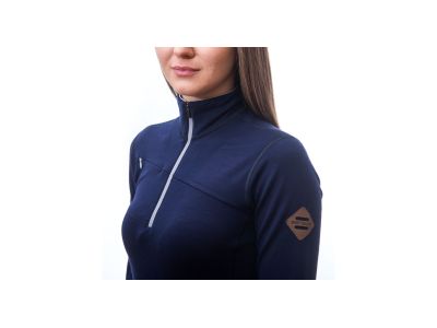 Sensor MERINO UPPER women&#39;s sweatshirt, deep blue