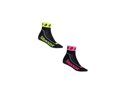 Sensor 2-PACK RACE LITE SMALL HANDS dětské ponožky, žlutá/růžová