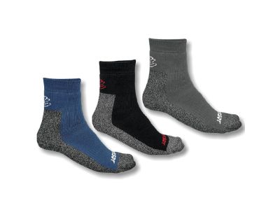 Sensor 3-PACK TREKING socks, grey/black