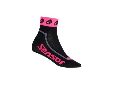 Sensor RACE LITE SMALL HANDS reflex ponožky, čierna/ružová
